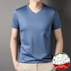 Comfortable silk blend v-neck tee