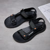 Adjustable strap sandals in black with cloud-like cushioning for all-day wear