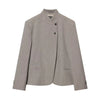 Stand-collar blazer with sleek single-breasted design