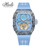Timeless Elegance watch with carbon fiber case and sapphire crystal face.