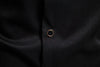 Vintage-style men's casual dress shirt with stand collar, irregular hem, and solid pattern for versatile wear.