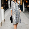 Timeless Bloom Collared Dress with 3D Floral Print