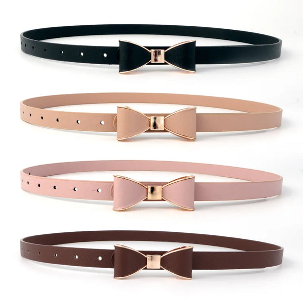 Elegant women's belt with bow detail in premium faux leather, perfect for casual and formal outfits. Versatile fashion access