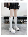 Stylish ankle high women's boots with lace-up closure, thick heel, non-slip rubber sole, perfect for fall and winter fashion.