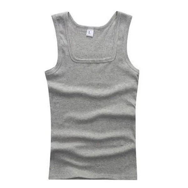 Cotton fitness tank with versatile design transitioning seamlessly from workout to street