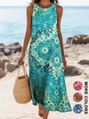 Close-up of breathable fabric texture on floral midi sundress