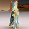 Effortless Elegance V-Neck Chiffon Maxi Dress
