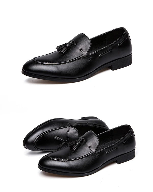 Close-up of the slip-on design of the loafers, emphasizing comfort and ease.