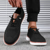 Men's lace-up knitted walking shoes with breathable upper perfect for all-day wear