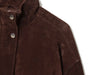 Durable brown outerwear with turtleneck collar and roomy utility pockets