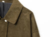 Women's athletic-inspired oversized bomber jacket in supple polyester faux leather
