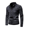 Men's retro slim fit motorcycle jacket for fall and winter, featuring a stand collar and secure zipper front, perfect for cas