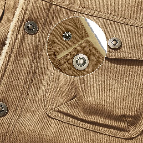 Close-up of the fleece lining in Winter's Embrace jacket for added comfort.