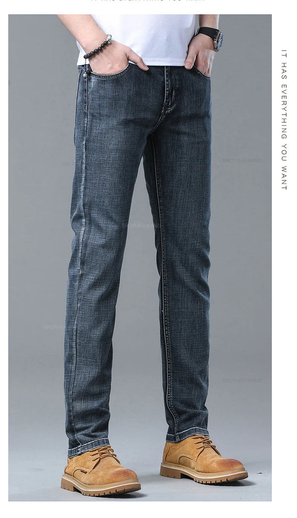 Adaptive stretch jeans offering all-day mobility