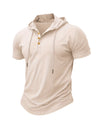 Slim Fit Hooded Men's Gym T-Shirt in quick-dry polyester, perfect for workouts and casual outings, stylish and breathable.