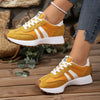 Breathable patchwork sneakers with true-to-size fit for women
