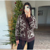 Regular fit Fair Isle cardigan with tie waist in classic knit pattern