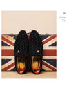Durable rubber outsole of elegant suede loafers, designed for long-lasting wear.