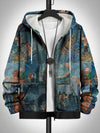 Colorful plaid patchwork hoodie for men with hooded design and comfortable regular fit