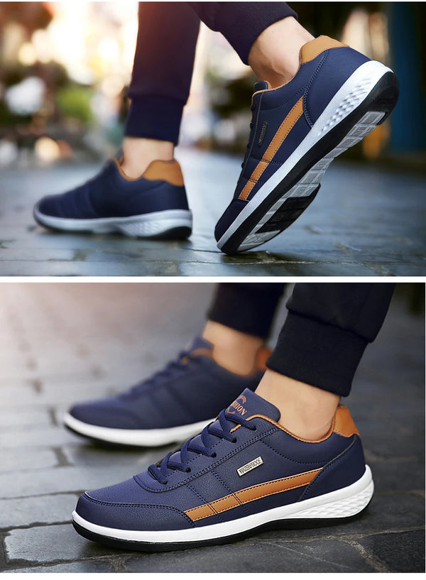 Sophisticated casual sneakers featuring premium leather and advanced comfort technology