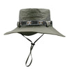 Sunlit Serenity hat displayed with fishing equipment.