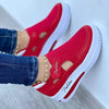 Women's lace-up platform sneakers with mesh lining for superior airflow and comfort