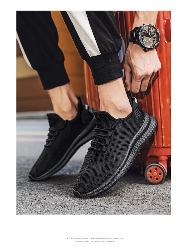Lace-up mesh shoes featuring superior airflow and moisture prevention