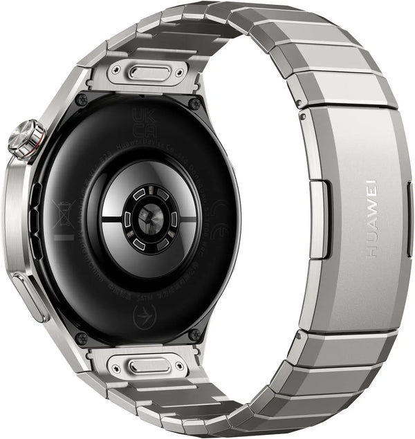Aerospace-grade titanium smartwatch with a sleek design and GPS navigation feature.