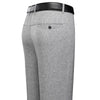 Classic Business Casual Men's Dress Pants in black and grey, straight-leg design, elastic waist, perfect for office wear.