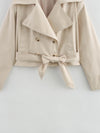 Sophisticated outerwear coat with classic British-inspired design