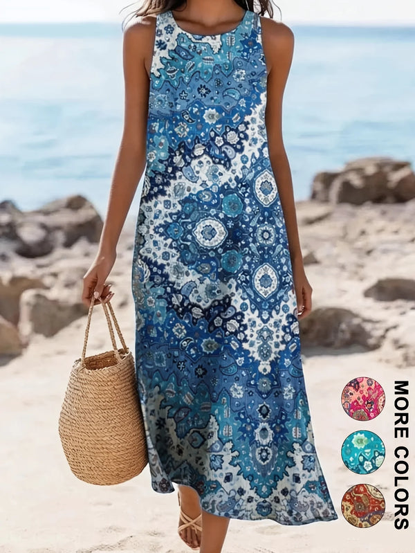 Romantic sweetheart neckline floral sundress for spring and summer occasions