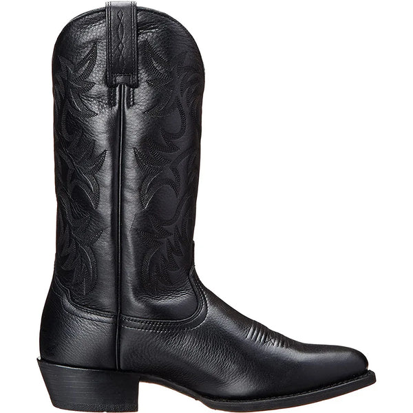 Artisan Western boots featuring intricate embroidered details and durable rubber sole