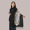 Faith fashion scarf with Virgin Mary design, crafted from soft polyester for a gentle embrace.
