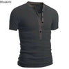 Slim Fit V-Neck Men's Casual Summer T-Shirt in breathable polyester, perfect for warm days and stylish casual occasions.