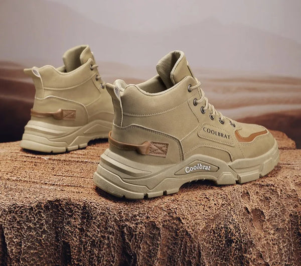 Side view of boots highlighting their ankle support and comfort.