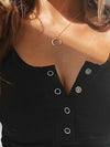 Versatile summer crop top in premium cotton-polyester blend fabric