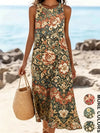 Close-up of functional side pocket on bohemian floral sundress