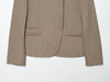 Structured broadcloth blazer with refined stand collar