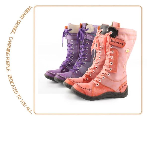 Winter boots combining traditional lacing with modern zip closure convenience