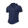 Slim Fit Hooded Men's Gym T-Shirt in quick-dry polyester, perfect for workouts and casual outings, stylish and breathable.