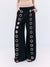 Comfortable Y2K drawstring pants in breathable knit fabric with hollow details and unisex relaxed fit