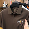 Men's cotton blend polo featuring classic pony embroidery and business casual styling
