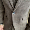 Detail of the suit's inner lining, showcasing quality craftsmanship.