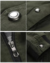 Men's Tactical Military Jacket in cotton, lightweight windbreaker with cargo pockets, stand collar, perfect for outdoor adven