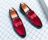 Men's formal loafers showing cushioned insole and comfort technology