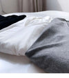 Elegant V-Neck Women's Blouse with Long Sleeves in solid color, perfect for casual and office wear, made from cotton-polyeste