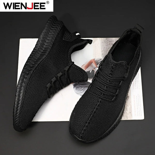 Athletic knit sneakers with above-ankle design and flexible movement support