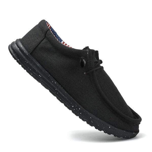 Men's summer slip-on loafers with ventilated upper and cotton lining