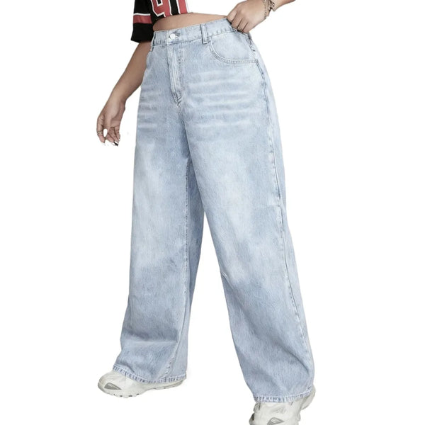 Durable winter jeans featuring a flattering high-waist design.