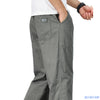 Relaxed cotton joggers with straight cut and adjustable waist closure